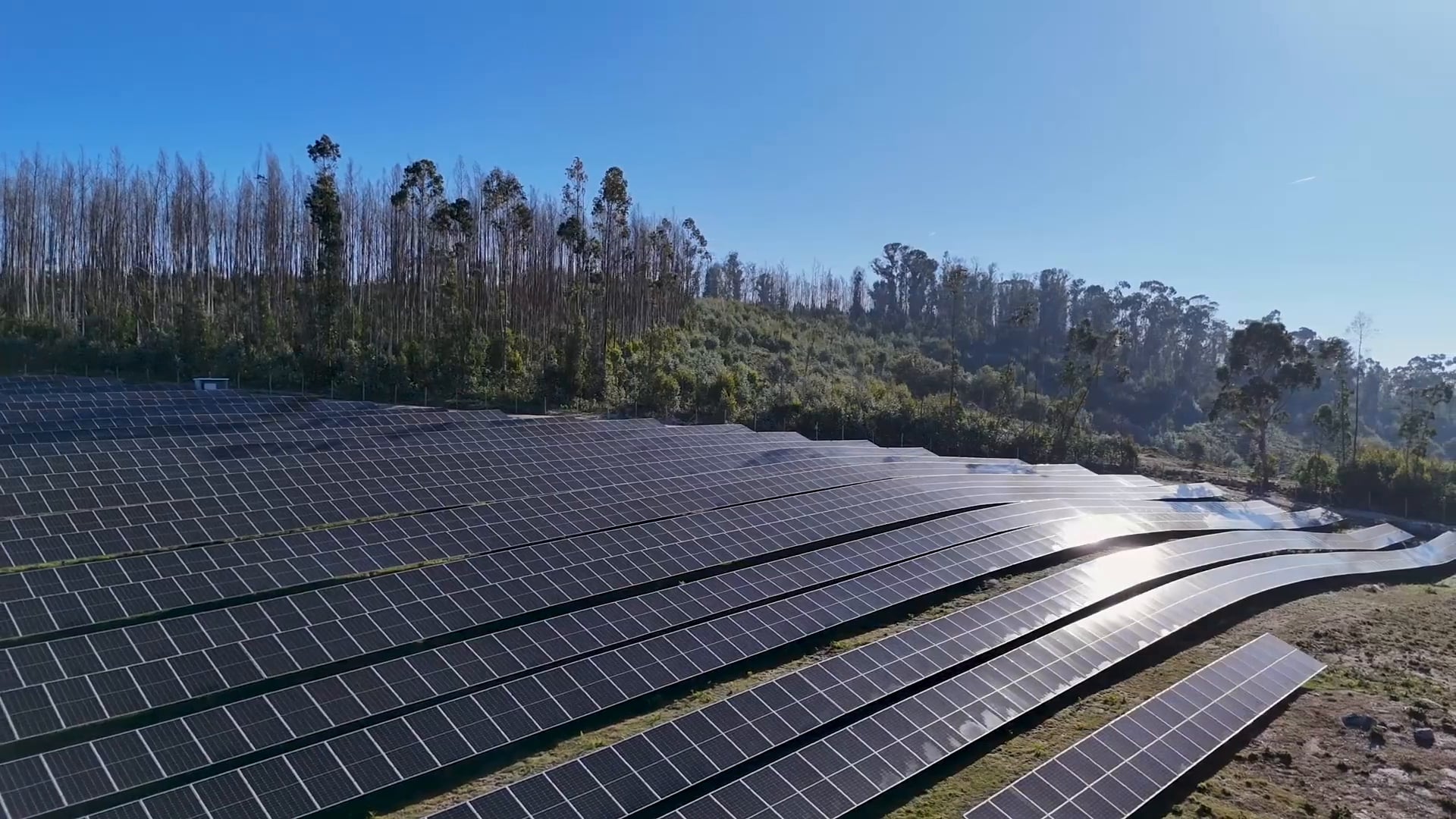 Grupo JAF solar park, aerial view
